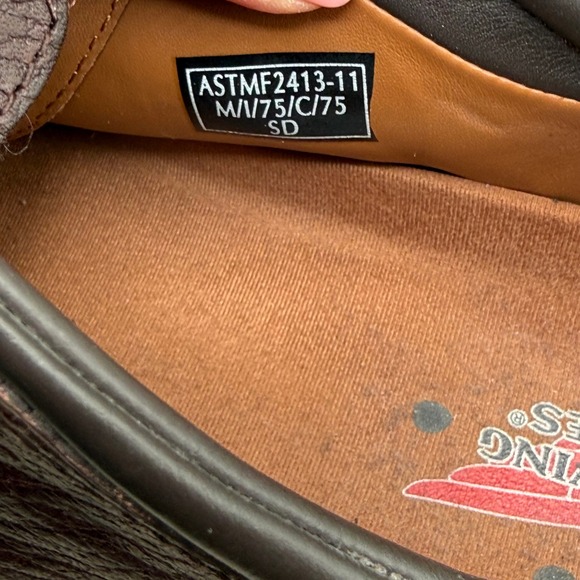 Red Wing Work Shoes Burgundy Leather Lace Up Men's Size 11.5 D Stock No 6704 - Picture 6 of 7